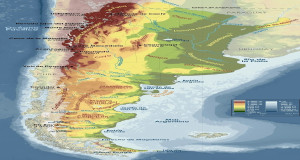 Mapa físico de Argentina Mapa físico de Argentina