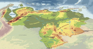 Mapa físico de Venezuela Mapa físico de Venezuela