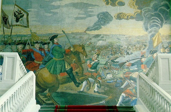 Pedro I en la Batalla de Poltava