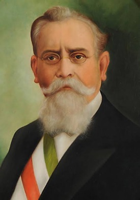 José Venustiano Carranza de la Garza (1859-1920). Presidente de los Estados Unidos Mexicanos del 1 de mayo de 1917 al 21 de mayo de 1920.