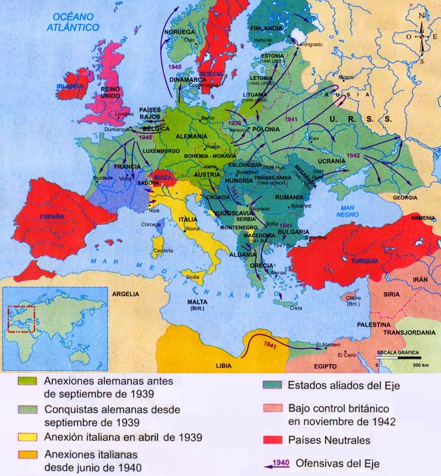 Mapa de Europa: Triunfos de Alemania en la Segunda Guerra Mundial |  SocialHizo